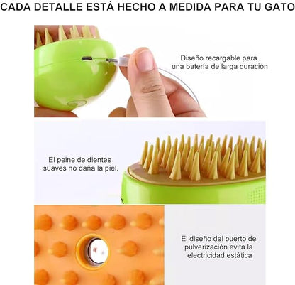 Cepillo de Vapor para Gatos y Perros (USB Recargable)